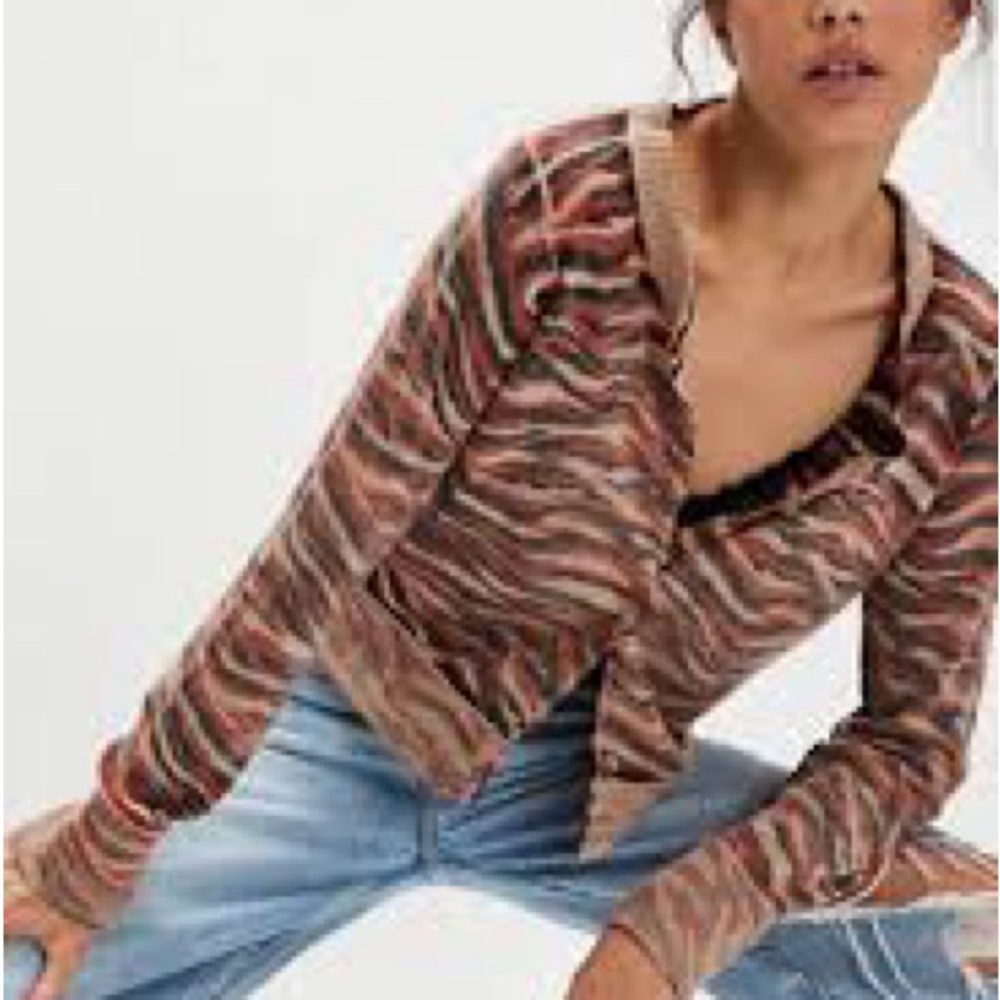 Free People Nocturnal Patterned Cardigan